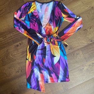 Colorful Cocktail Dress ! Size Medium Fashion Nova